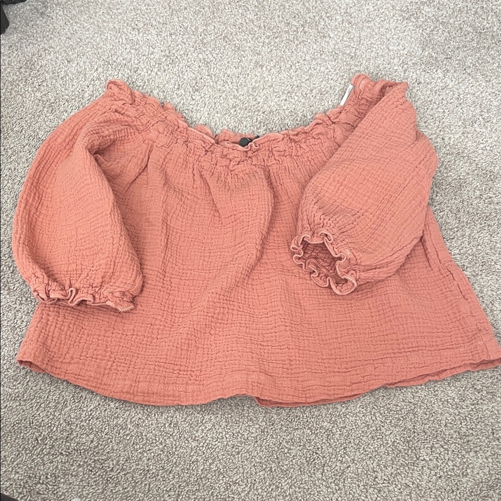 Lulu’s Women's Coral Off-Shoulder Top